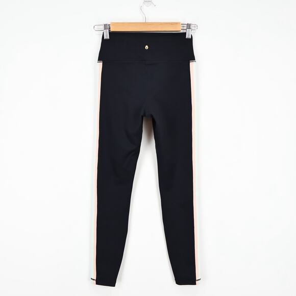 Spiritual Gangster Pastel Rainbow Side Striped High Rise Legging Black Small - Picture 4 of 9